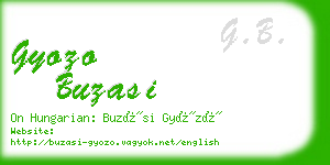 gyozo buzasi business card